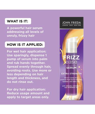 Frizz Ease Extra Strength Hair Serum 1.69 fl oz - Tame Frizz & Boost Shine - Buy Online on SooperMarket.com