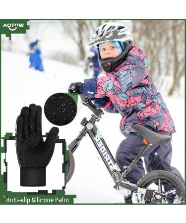 Buy Aotow Children's Winter Touchscreen Bicycle Gloves - Warm Anti-Slip Fleece for Ages 4-12 - Camouflage Design - Buy Online on SooperMarket.com