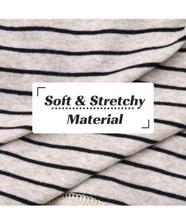 KYEESE Stretchy Dog Pajamas for Small Dogs - Striped 4 Legged Jumpsuit for Hair Shedding Cover - XL - Ivory Brown - Buy Online on SooperMarket.com