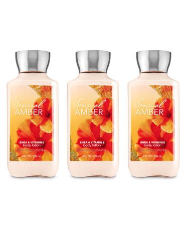 Bath & Body Works Sensual Amber 8.0 oz Body Lotion - Pack of 3 for Long-lasting Hydration - Buy Online on SooperMarket.com