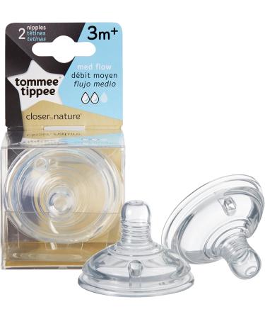 Tommee Tippee Closer to Nature Medium Flow Nipples - 2 Count | Shop Now - Buy Online on SooperMarket.com