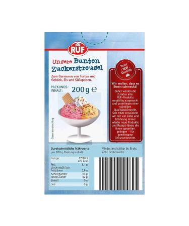 Rainbow Sugar Sprinkles - Colorful Gluten-Free Cake & Dessert Decorations (2 Pack 400g) - Buy Online on SooperMarket.com