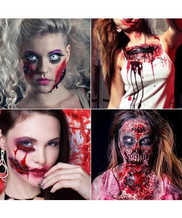 CCbeauty Halloween SFX Makeup Kit - 12 Colors Face Body Paint, Scar Wax, Fake Blood, Brushes & Sponge - Buy Online on SooperMarket.com
