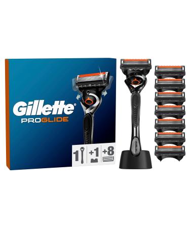 Gillette Proglide wet razor men's starter set 1 razor with 8 razor blades razor holder gift for men razor + 8 blades + holder