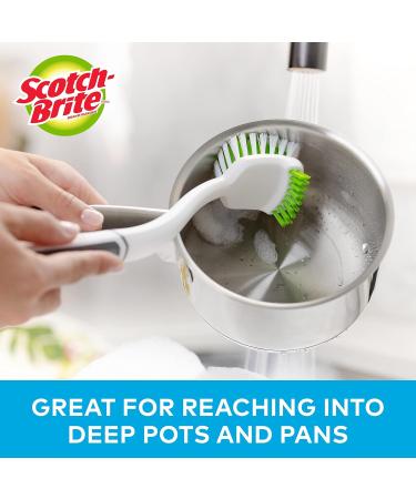 Scotch-Brite Pot Pan and Dish Brush Flexible Bristles Double Sided Scrub Brush Pot and Pan Brush - Buy Online on SooperMarket.com