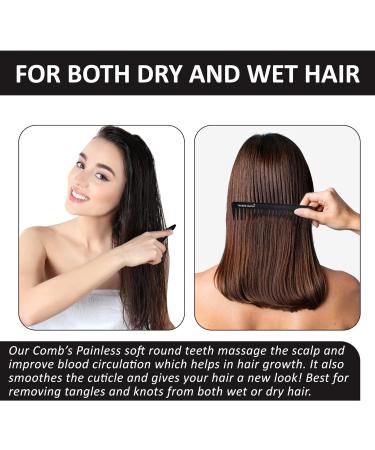 Trende Essentials Wide Tooth Comb 1 Pc - Detangler And Heat Resistant With Proper Ventilation-Especially Designed For Wet Curly Hair With Comfort Tactile Grip black - Buy Online on SooperMarket.com