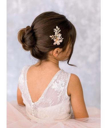 SWEETV Gold Flower Girl Headpiece - Princess Wedding Hair Comb for Birthday Party, Photography, Communion - Buy Online on SooperMarket.com