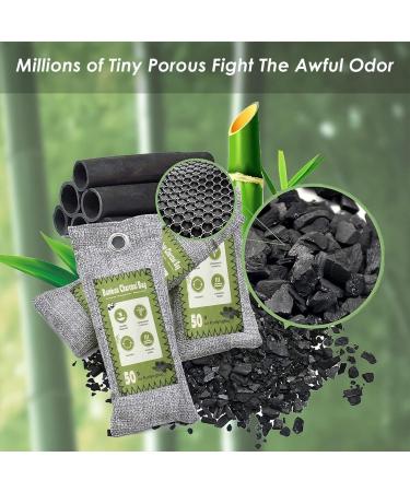 Large Activated Bamboo Charcoal Air Purifying Bags | Odor Absorber for Closet Shoes Car & Basement - Eco-Friendly Deodorizer - Buy Online on SooperMarket.com
