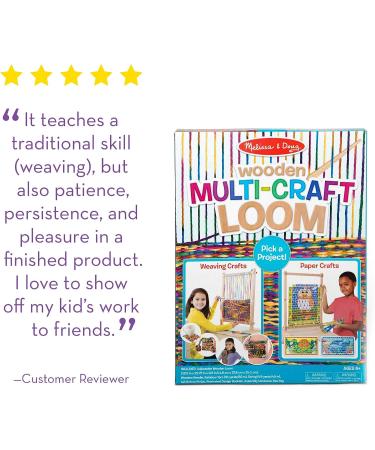 Melissa & Doug Wooden Multi-Craft Weaving Loom - Extra-Large Frame - 22.75 x 16.5 inches - Buy Online on SooperMarket.com