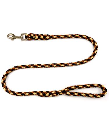 Dog leash large dogs jumbo with hand loop up to 80 kg / guide leash / training line / training leash very stable 17 colors (2m brownie (brown-hell brown beige)) 2m brownie (brown-hell brown beige))