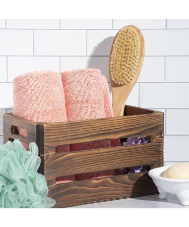 Rae Dunn Embroidered Wash/Dry Coral Hand Towels - 2 Pack, 100% Cotton, Highly Absorbent - 16x28 for Kitchen and Bathroom - Buy Online on SooperMarket.com