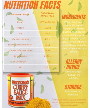 Maykway Curry Sauce Mix Hot with Curry Recipe Leaflet (170g x 3 Packs) | Ideal Curry Kit with 3 Pcs. Maykway Curry Powder and Recipe Card | Curry Mix Suitable for Vegetarians - Buy Online on SooperMarket.com
