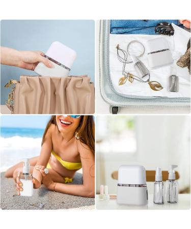 Madenia Travel Bottles Set - 50ml Clear Air Travel Containers for Cosmetics - 4 Piece Set with Labels & Storage Box | International Shipping Available - Buy Online on SooperMarket.com