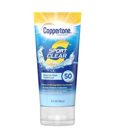 Coppertone SPORT Clear Sunscreen Lotion SPF 50 + Face Sunscreen SPF 50 Pack - Water Resistant (5 Oz Spray + 2.5 Fl Oz Bottle) - Buy Online on SooperMarket.com