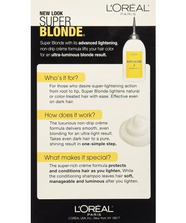 L'Oreal Paris Super Blonde Creme Lightening Kit 205 - Light Brown to Super Bleach Blonde - Buy Online on SooperMarket.com