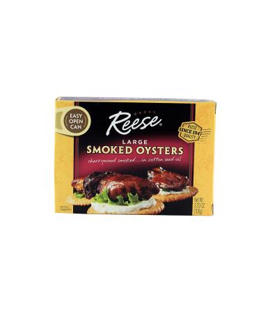 Reese Large Smoked Oysters, 3.7-Ounces (Pack of 10)