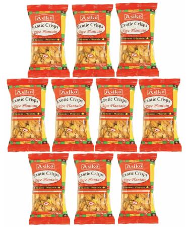 Asiko Exotic Ripe Plantain Crisps (Chilli) 75g (Pack of 10) Chili 75 g (Pack of 10)