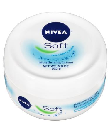 NIVEA Soft Refreshingly Soft Moisturizing Cream Body Moisturizer for Face Body and Hands Enriched with Jojoba Oil and Vitamin E 6.8 Oz Jar
