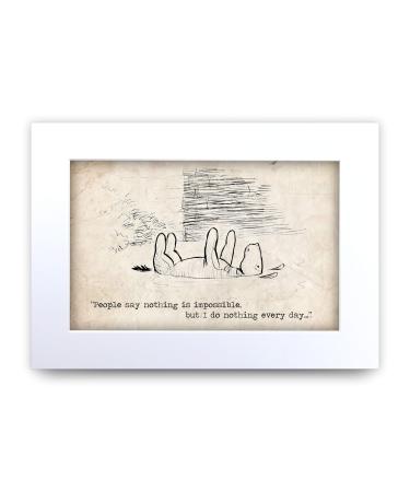 HWC Trading Winnie the Pooh Impossible A4 Printed Quote Nursery Print Baby Shower Room Gifts New Born Bedroom Gift Print Photo Picture Display (Unframed) Impossible