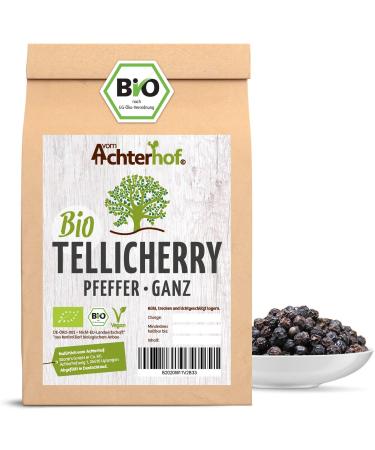 Tellicherry pepper organic (250g) completely black from Achterhof (1st variety TGSEB) selection peppercorns from India