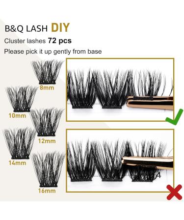 D-16mm B06 Cluster Lashes 16mm 72 Clusters | Mega Volume DIY Soft Fluffy Eyelash Extensions - Buy Online on SooperMarket.com