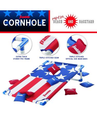 Franklin Sports Cornhole Game Set with (2) Boards and (8) Bean Bags - Portable Beach and Lawn Tailgate Toss Game - Buy Online on SooperMarket.com