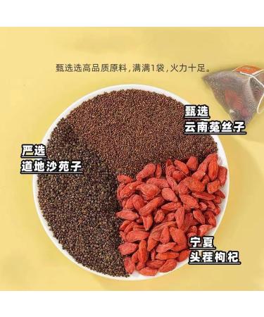 Goji Berry Tea Bag Sha Yuan Zi Five Flavors Wolfberry Tea Cuscuta Chinensis Goji Berry Tea Chinese Herbal Tea for Men (50Pcs) - Buy Online on SooperMarket.com