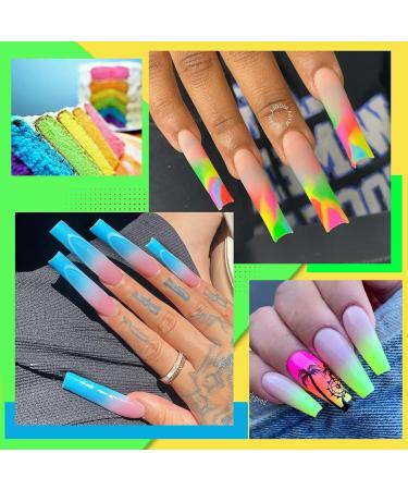 Ur Sugar Polygel Set Neon - 6 Color Nail Extension Gel Tubes | Green & Yellow Builder Gel for Perfect Nails | International Shipping Available - Buy Online on SooperMarket.com