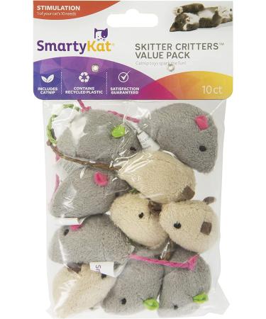 SmartyKat Skitter Critters Catnip Cat Toys Value Pack - 10 Count (Model 9085) - Buy Online on SooperMarket.com