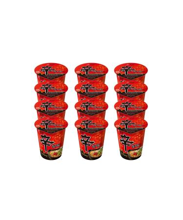 CNMART Nong Shim Shin Cup Instant Noodle Soup 68g (Pack of 12) Ramen 12 count (Pack of 1)