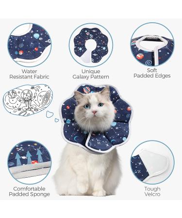 ComSaf Soft Cat Recovery Collar - Adjustable Elizabethan Cone for Post-Surgery Comfort - Prevents Licking, Lightweight - M (Neck 9-11 in) - Buy Online on SooperMarket.com