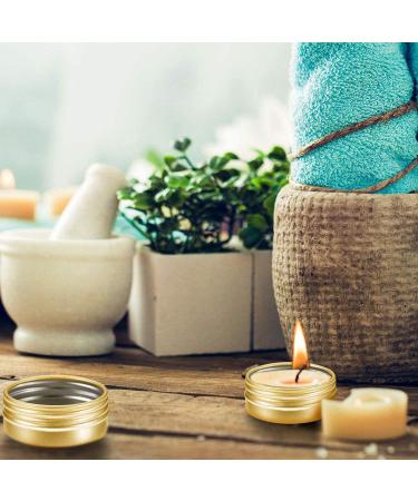 20 Pcs 2oz Aluminum Tin Jars with Clear Screw Lid - Refillable Containers for Lip Balm, Cream, Gold - Cosmetics Storage - Buy Online on SooperMarket.com