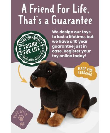 Living Nature Dachshund Eco-Friendly Plush Toy - Realistic Soft Cuddly Dog (28cm) - Buy Online on SooperMarket.com