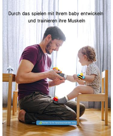 Infinno Wrist Racial Socks & Footfinder Baby Toys | Educational Gifts for Newborns 0-12 Months | Perfect Baby Care & Birthday Gifts - Buy Online on SooperMarket.com