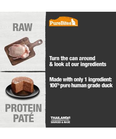 PureBites 100% Pure Duck Pate Cat Treat|Single 2.5oz can|only 1 Ingredient Duck 71 g (Pack of 16) - Buy Online on SooperMarket.com