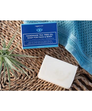 Organic Tea Tree Oil Face Soap and Eyelid Scrub (3 Pack) - Handmade Skincare Solution - Buy Online on SooperMarket.com