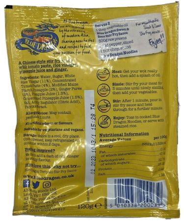 Blue Dragon Sweet & Sour Stir Fry Sauce 6x120g | Authentic Asian Flavors - Buy Online on SooperMarket.com