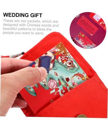 MAGICLULU 2 Pcs Tassel Fabric Red Envelope Hongbao Envelopes Lucky Money Packets Chinese New Year Red Packet Purses for Weddings Red Purse Wedding Cloth Envelopes Money Bag Brocade Christmas Assorted Color 1x2pcs 18X10.5CMx2pcs - Buy Online on SooperMarket.com