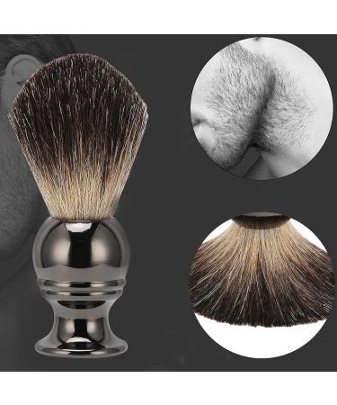 Ankroyu Men's Shaving Brush - Portable Stainless Steel Handle Beard & Facial Cleaning Tool - Perfect for Travel & Salon Use - Buy Online on SooperMarket.com
