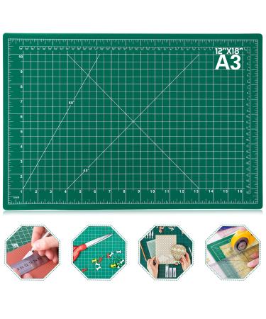 anezus Self Healing Sewing Mat, 12inch x 18inch Rotary Cutting Mat Double Sided 5-Ply Craft Cutting Board for Sewing Crafts Hobby Fabric Precision Scrapbooking Project A3: 18x12 Inches