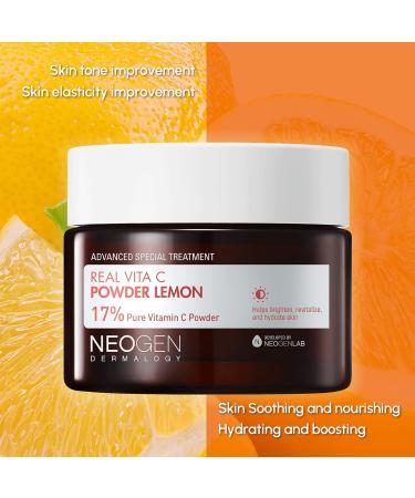 DERMALOGY by NEOGENLAB Vita C Powder Lemon 0.70 oz (20g) - Mix to Boost other Facial Skin Care - Brightening & Radiance Boosting Vitamin C Powder for Skin with 17% Ascorbic Acid - Korean Skin Care - Buy Online on SooperMarket.com