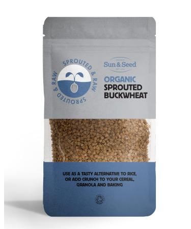 Sun & Seed - Sprouted Buckwheat - 250g - Natural Vegan Source of Fibre & Protein - Raw and 100% Organic