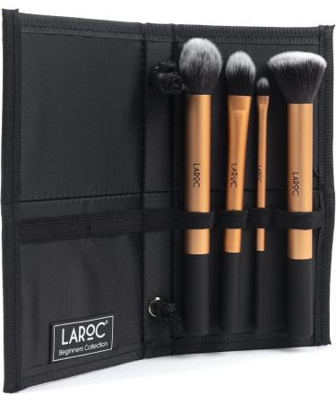 Kabuki Makeup Brushes Set 4pc LaRoc - Complete Beginner Collection | Contour Brush Foundation Brush Detailing Brush Buffing Brush Liquid & Powder Face Make-Up Brush Set - Buy Online on SooperMarket.com