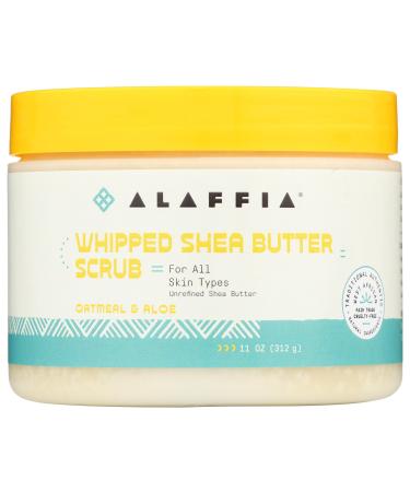 Alaffia Oatmeal & Aloe Whipped Shea Butter Scrub 11 OZ