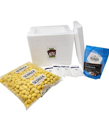 Lemoncello Chocolate Covered Almonds 5 Lb Bulk Bag by Sconza | Roasted Almonds in White Chocolate Lemon Creme | Gift Snack - Milk Chocolate Coconut Cashews - Buy Online on SooperMarket.com