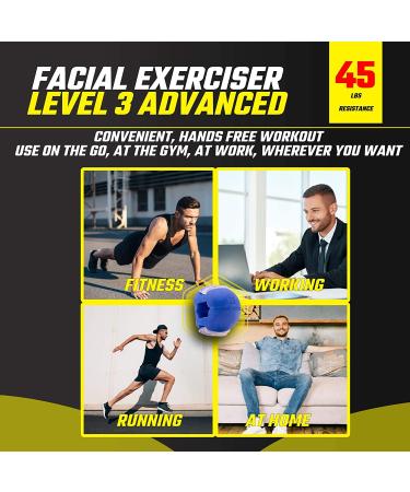 Jawzrsize Advanced Jaw, Face & Neck Exerciser - Define Jawline & Tone Face - Stress Relief - Large Blue - Buy Online on SooperMarket.com