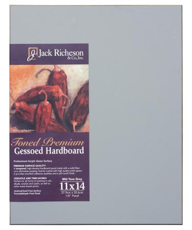 Jack Richeson Richeson Mid Grey Toned Gessoed 1/8 Hardboard 11x14