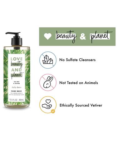 Love Beauty & Planet Daily Detox Hand Soap - Tea Tree Oil & Vetiver 13.5 oz - Buy Online on SooperMarket.com