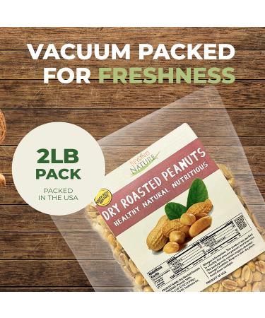 Beyond Nature Dry Roasted Peanuts - Vacuum Sealed, Non GMO, Low Carb, Gluten Free, Keto & Vegan Snack - 2 LB - Buy Online on SooperMarket.com