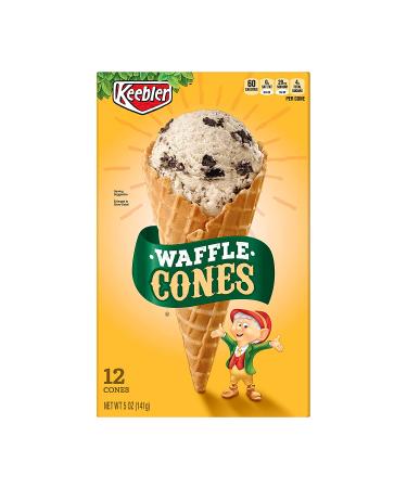 Keebler Waffle Ice Cream Cones 12 Count Box, 5 Ounce (Pack of 12) - Delicious Treats for Desserts and Snacks - Buy Online on SooperMarket.com